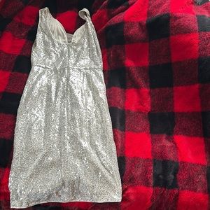 White/silver dress w/sequences